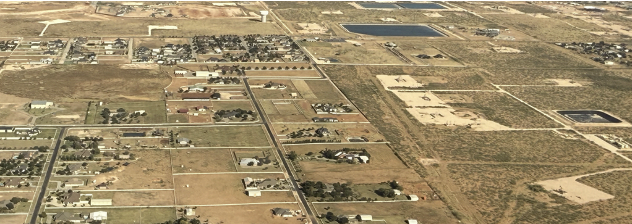 Aerial view of land site