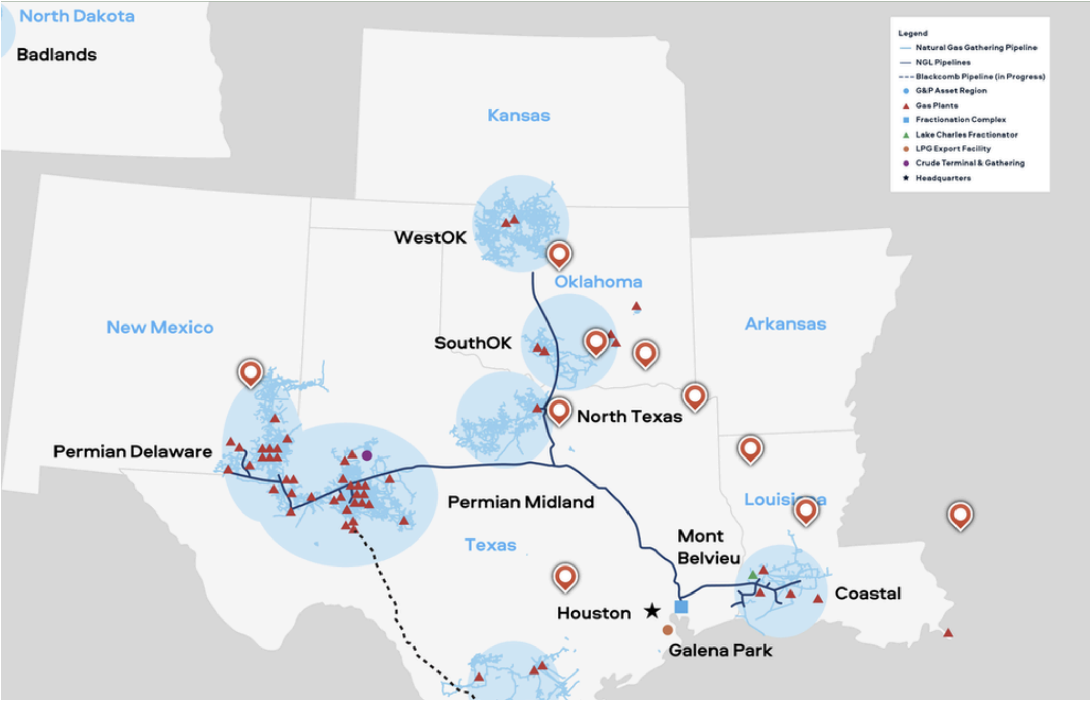 Regional pipeline infrastructure